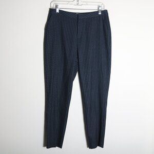 L'AGENCE Sawyer Navy Pinstripe Trousers